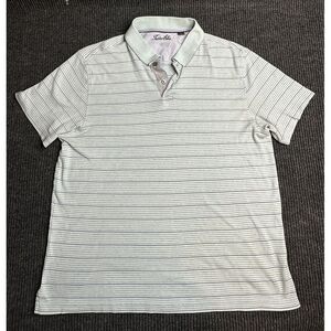 Tasso Elba Polo Shirt Adult Large Blue Golf Golfing Preppy Rugby Casual Mens